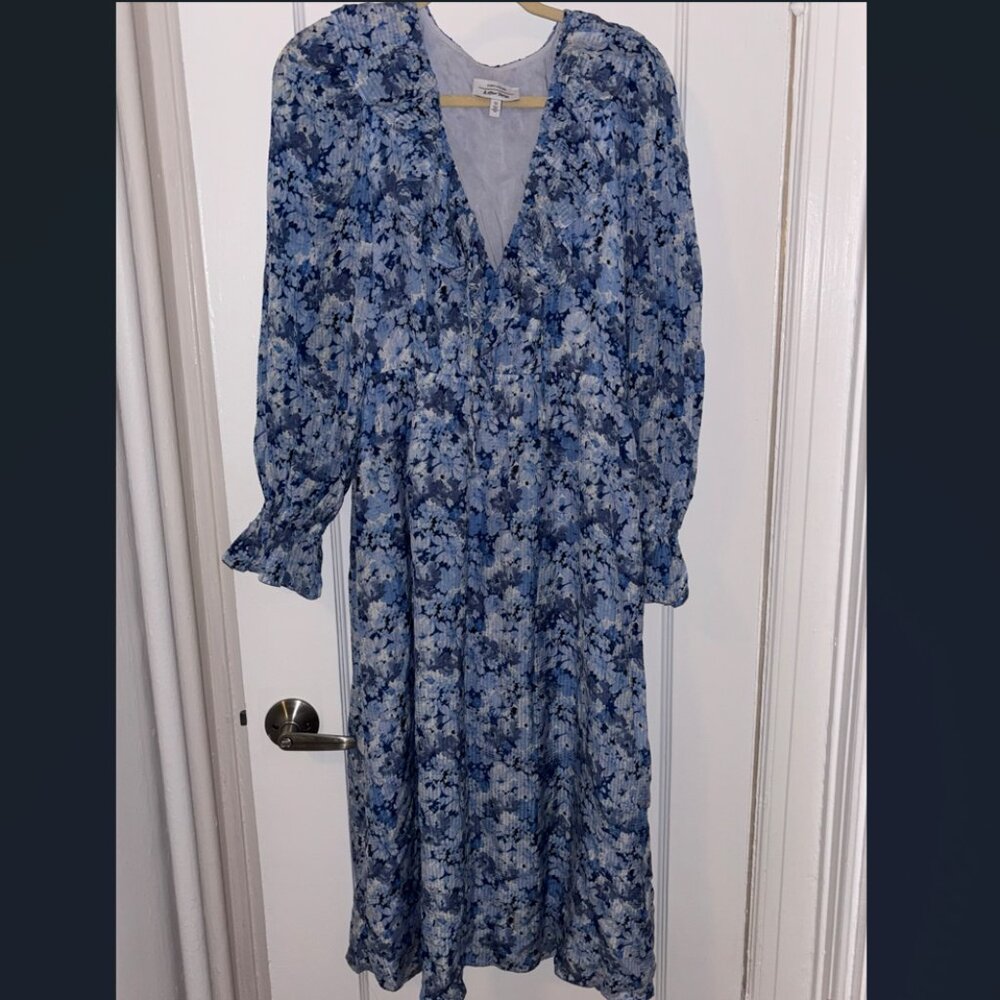 Paris Atelier & Other Stories Floral and Flowy Blue Maxi Dress